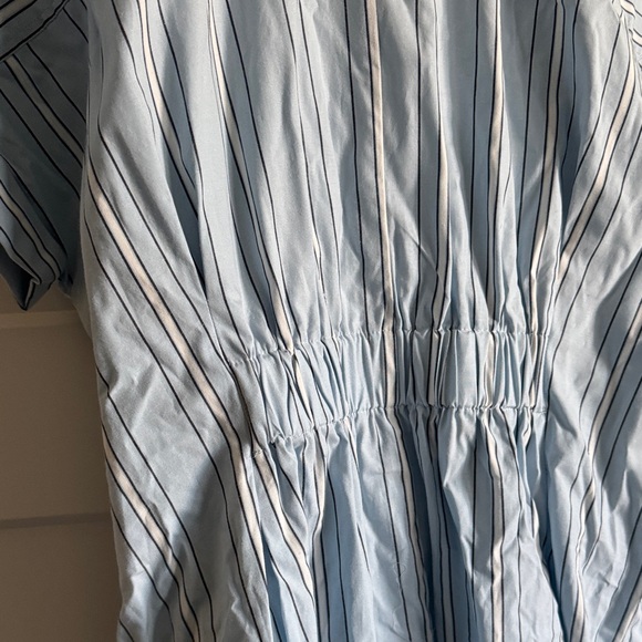 NWOT Ava & Viv Light Blue Striped Midi Dress - Picture 4 of 5